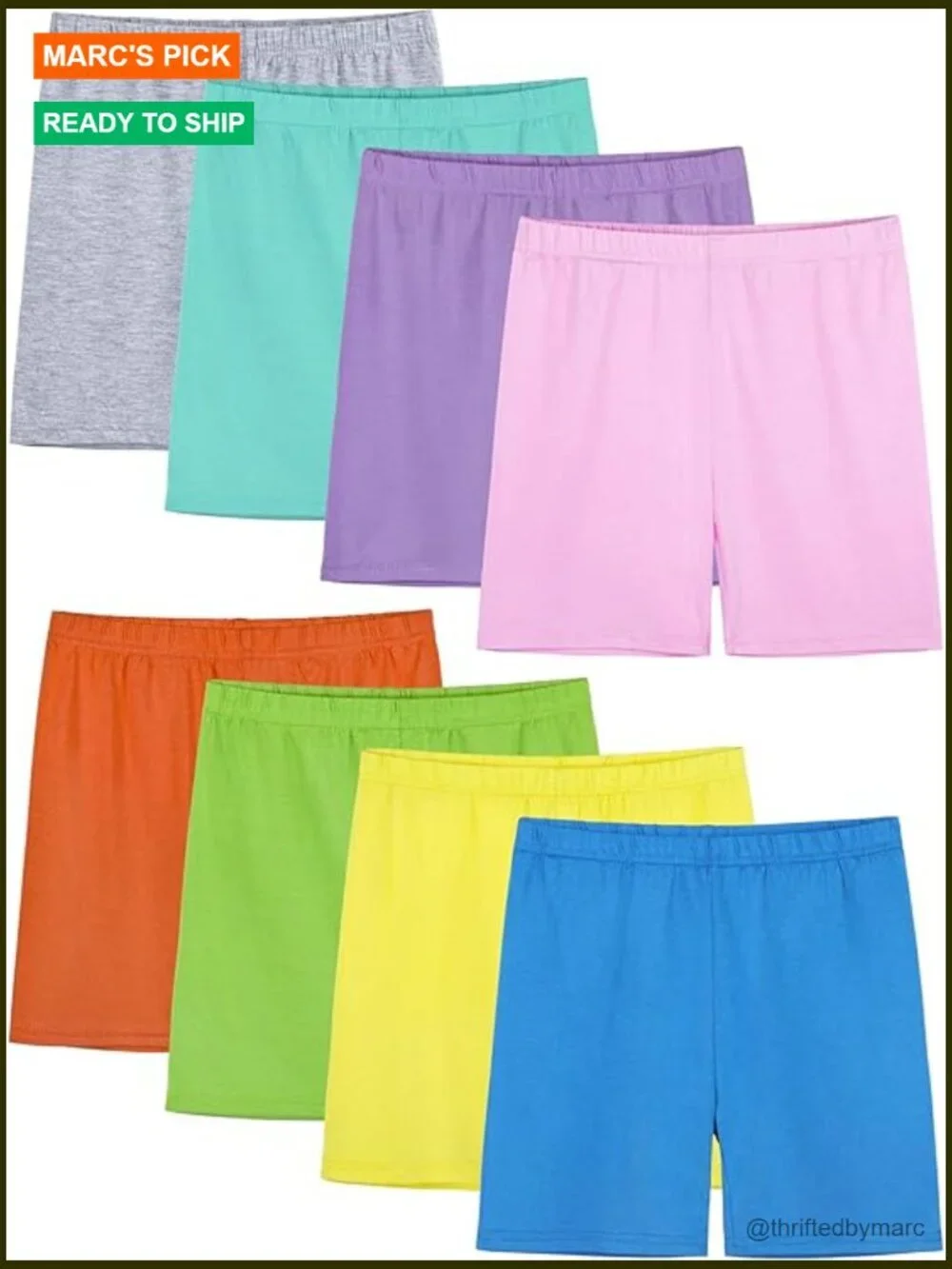 8 Pack Girls Bike Shorts Toddler Biker Cartwheel Dance Shorts